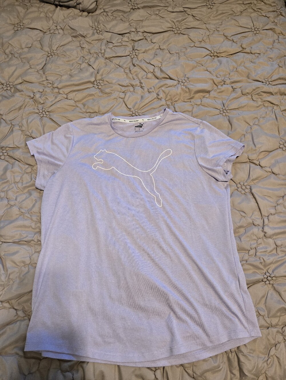 Puma Light Purple Logo Crew Tee